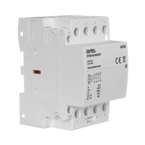 Stycznik modułowy instalacyjny 40A 4xNO 24V AC/DC+F13 TYP: STM-40-40/24V ZAMEL - 2[132].jpg